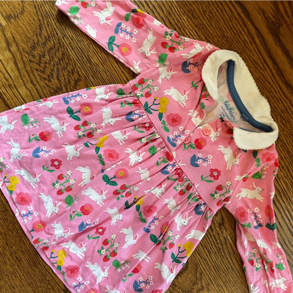 Baby Boden bunny dress 3-6 months